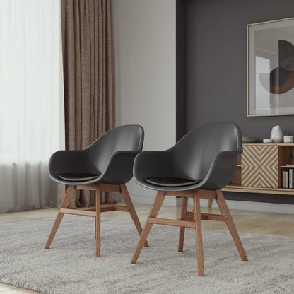 Midtown Concept Arm Indoor Dining Chair - 4PC - SC CON_ARM PAR WHT