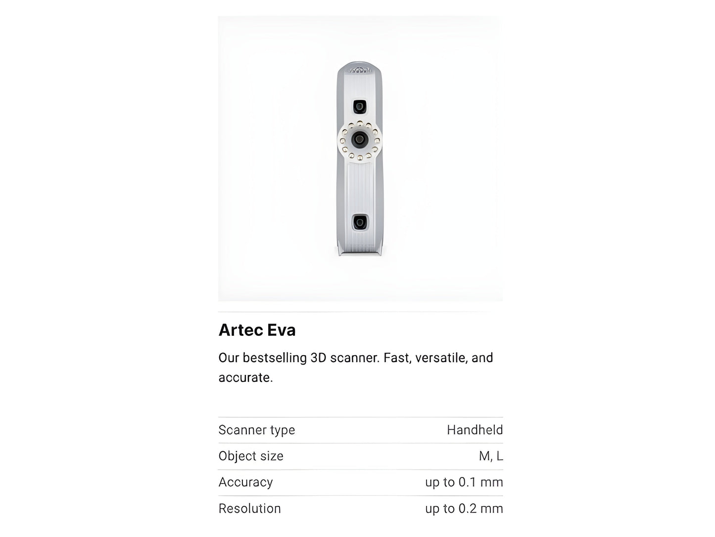 Artec Eva 3D Scanner