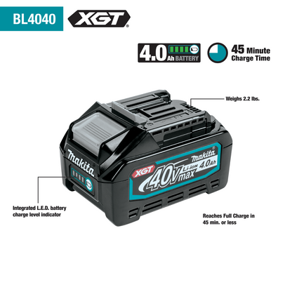 Makita (GCV02PMX) 40V Max XGT Brushless Cordless 2.1 Gallon HEPA Filter Dry Dust Extractor Kit