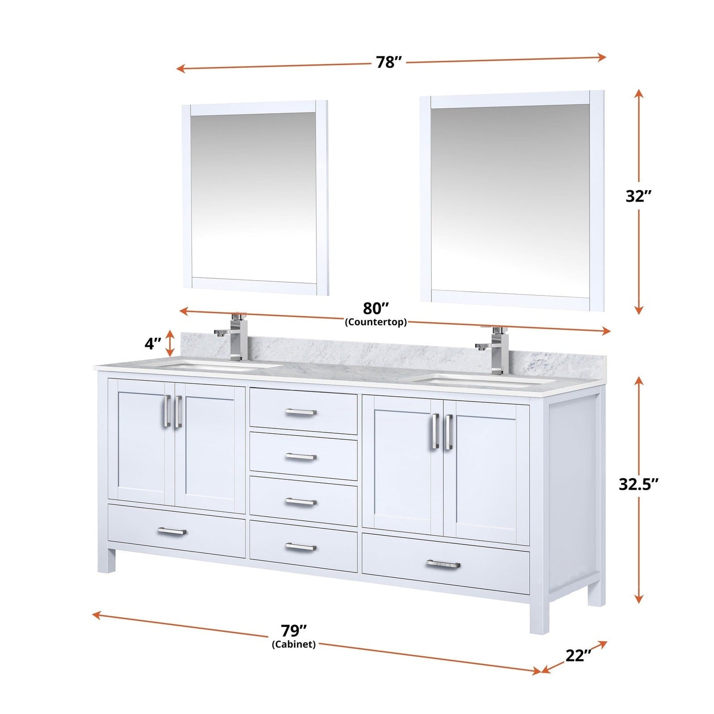 Jacques 84" x 22" Double Bath Vanity - Backyard Provider