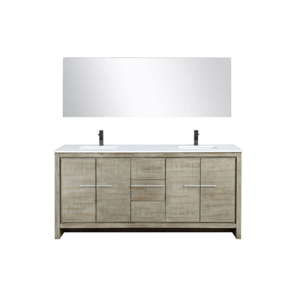 Lafarre 72" Rustic Acacia Double Bathroom Vanity - Backyard Provider
