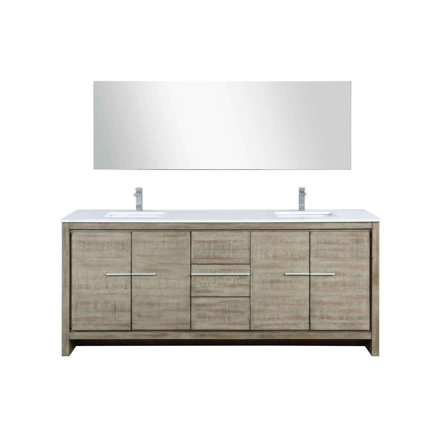 Lafarre 80" Rustic Acacia Double Bathroom Vanity - Backyard Provider
