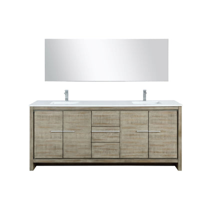 Lafarre 80" Rustic Acacia Double Bathroom Vanity - Backyard Provider