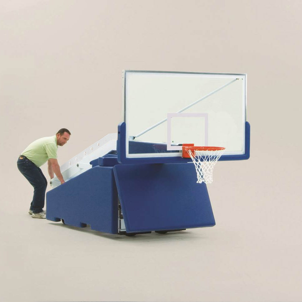 Bleacher Bison Inc. T-REX International Manual Portable Basketball System - BA8910IGM-BK