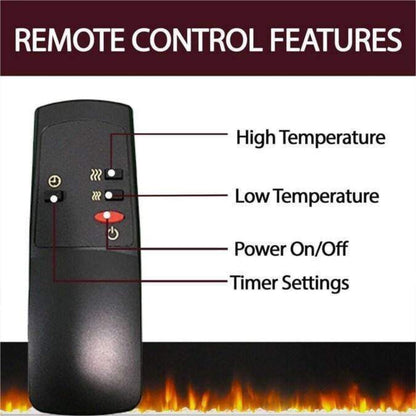 Cambridge Sienna 34 In. Electric Fireplace w/ Enhanced Log Display and Walnut Mantel - CAM3437-1WALLG2