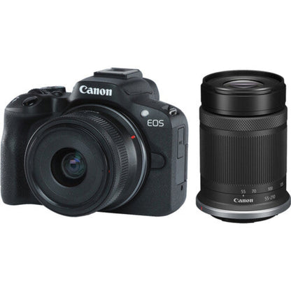 Canon EOS R50 w/ 18-45mm & 55-210mm - Black - 1365749