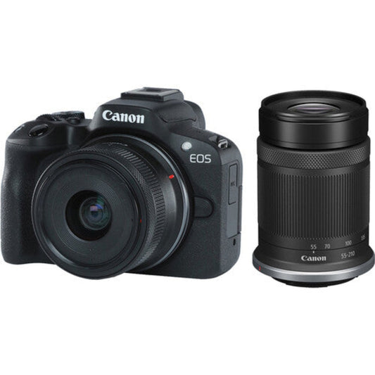 Canon EOS R50 w/ 18-45mm & 55-210mm - Black - 1365749