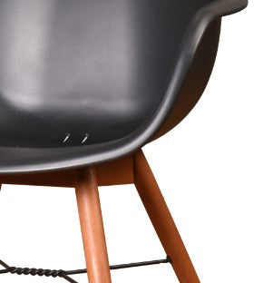 Midtown Concept Chamonix Black Arm Indoor Dining Chair - 4PC - SC CHAMONIX_BLK