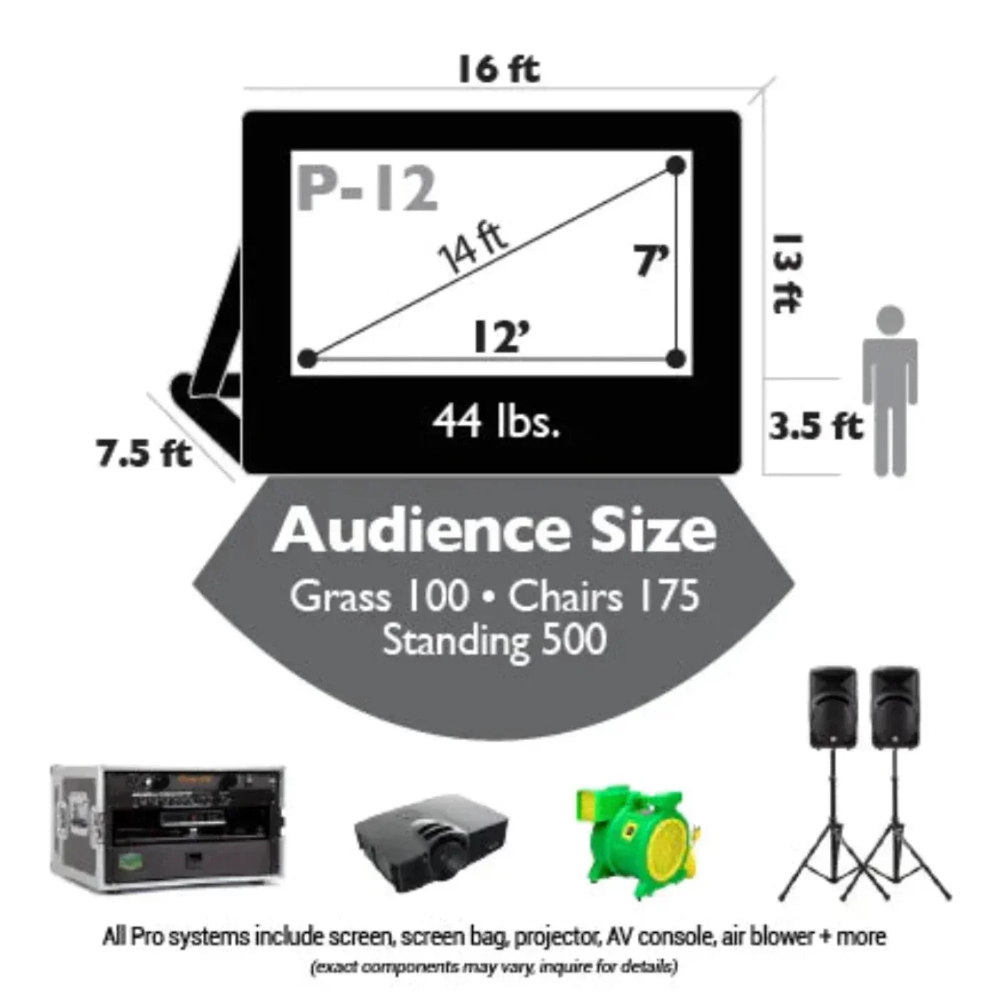 Open Air Cinema Event Pro Outdoor Theater System - CBP-12