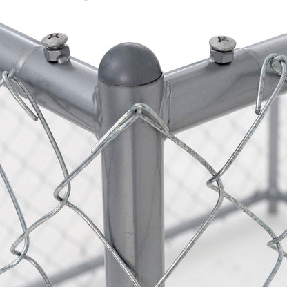 Lucky Dog 10' x 10' Heavy Duty Outdoor Chain Link Dog Kennel w/ Door (3 Pack) - 174144