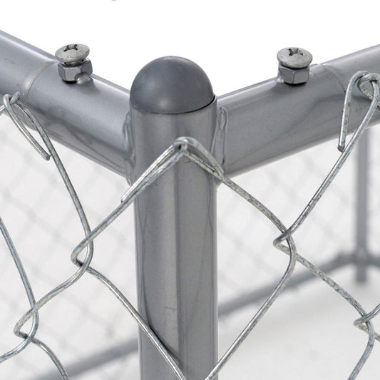 Lucky Dog 10' x 10' Heavy Duty Outdoor Chain Link Dog Kennel w/ Door (3 Pack) - 174144
