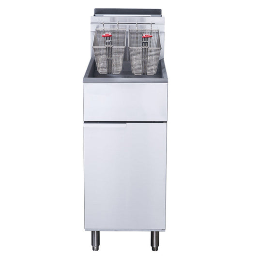 Chef AAA - TCF4-NG Commercial 50lbs Natural Gas Fryer with 4 Tube Burners - TCF4-NG