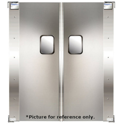 Curtron SPCD-20-AL-DBL-3648 36" x 47" Service-Pro Cafe Series 20 Swinging Door - CUSPCD20ALDBL3648