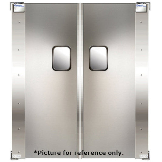 Curtron SPCD-20-AL-DBL-5448 54" x 47" Service-Pro Cafe Series 20 Swinging Door - CUSPCD20ALDBL5448