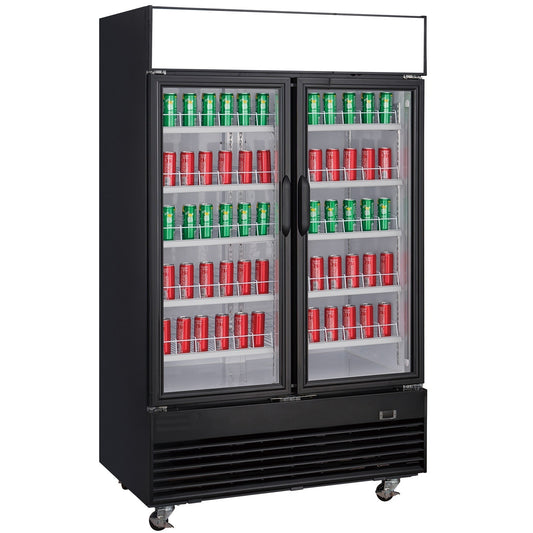 Chef AAA - TSM41R Commercial 47" 2 Glass Door Refrigerator 41.2 cu. ft. - TSM41R