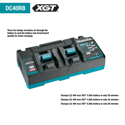 Makita (GCV02PMX) 40V Max XGT Brushless Cordless 2.1 Gallon HEPA Filter Dry Dust Extractor Kit