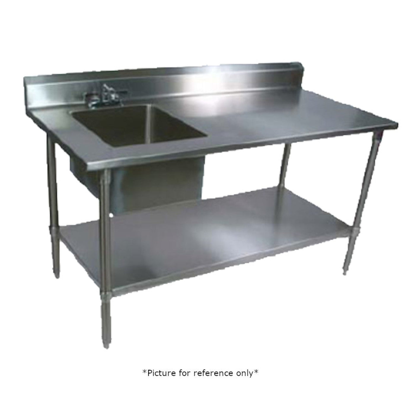 John Boos EPT8R5-3048SSK-R Work Table with Prep Sink - JBEPT8R53048SSKR