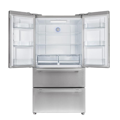 Forno 3-Piece Appliance Package - 36-Inch Gas Range, French Door Refrigerator, and Dishwasher in Stainless Steel  - FBDL-004-01CAUS