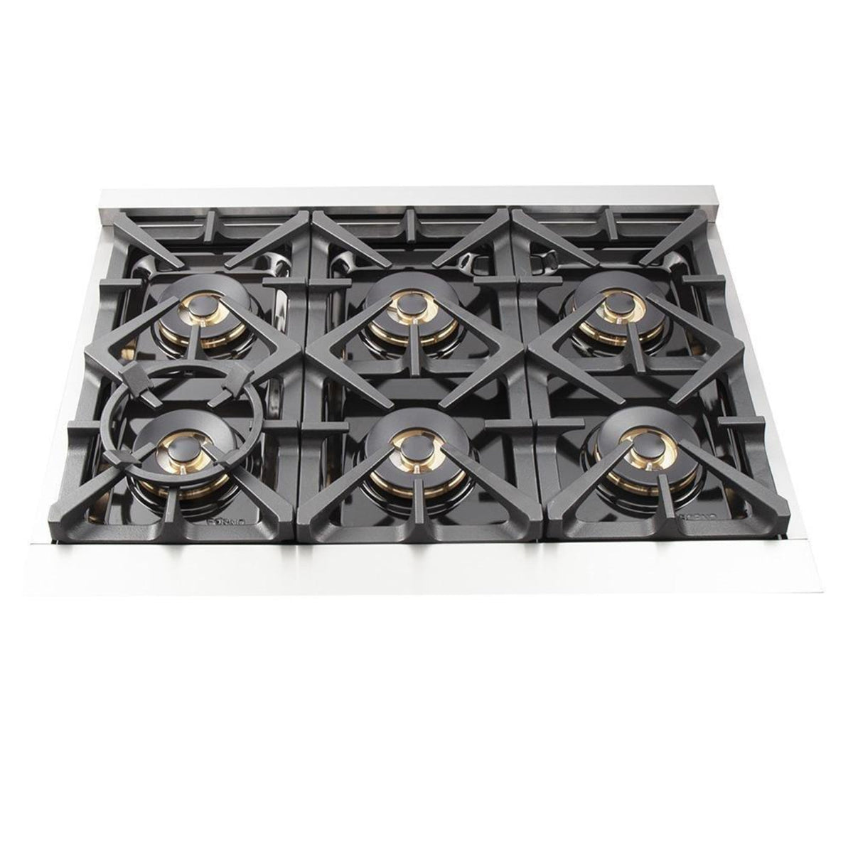 Forno 5-Piece Pro Appliance Package - 36-Inch Dual Fuel Range, Refrigerator, Wall Mount Hood, 24-Inch Microwave Oven, & 3-Rack Dishwasher in Stainless Steel - APR5-6187-36-H-MWO