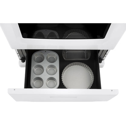 HOTPOINT RAS300DMWW Hotpoint® 24" Free-Standing Front-Control Electric Range White