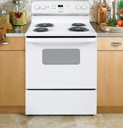 HOTPOINT Hotpoint ENERGY STAR 30" Free-Standing Standard Clean Electric Range White - RBS360DMWW