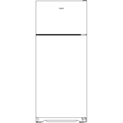 HOTPOINT Hotpoint 15.6 Cu. Ft. Recessed Handle Top-Freezer Refrigerator White - HPS16BTNRWW