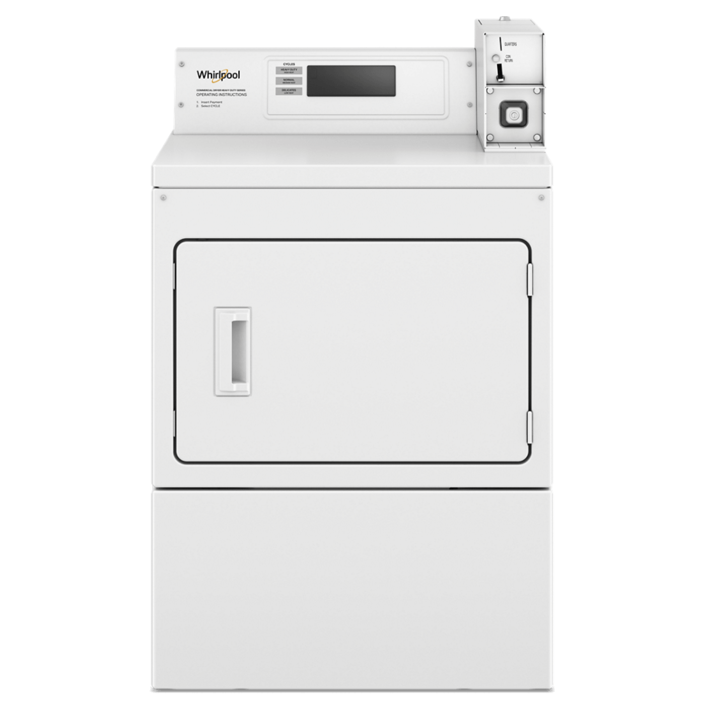 WHIRLPOOL COMMERCIAL Commercial Gas Dryer with Factory Installed Coin Drop & Coin Box White - CGM2779JQ