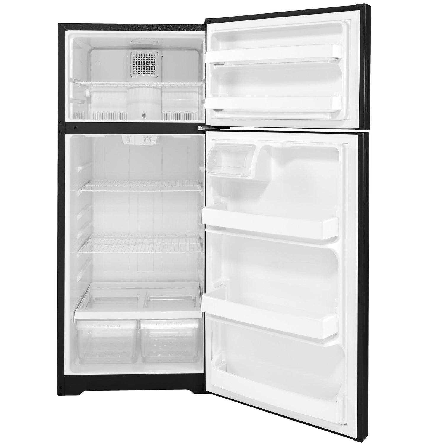 HOTPOINT Hotpoint 17.5 Cu. Ft. Recessed Handle Top-Freezer Refrigerator Black - HPS18BTNRBB