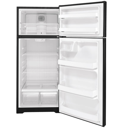 HOTPOINT Hotpoint 17.5 Cu. Ft. Recessed Handle Top-Freezer Refrigerator Black - HPS18BTNRBB