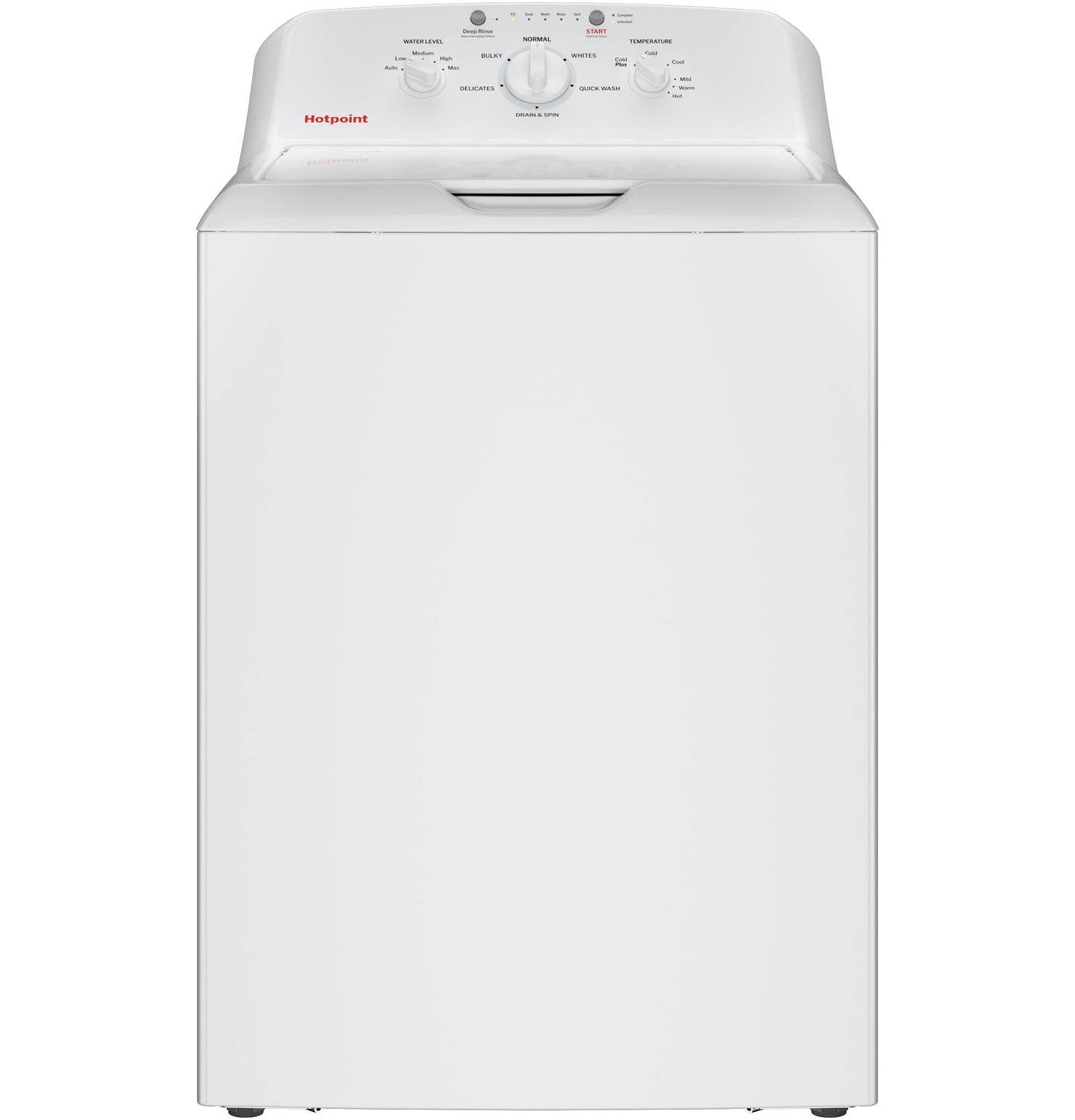 HOTPOINT Hotpoint 4.0 cu. ft. Capacity Washer with in Stainless Steel Basket,Cold Plus and Water Level Control White - HTW265ASWWW