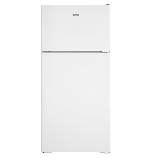 HOTPOINT Hotpoint 15.6 Cu. Ft. Recessed Handle Top-Freezer Refrigerator White - HPS16BTNRWW