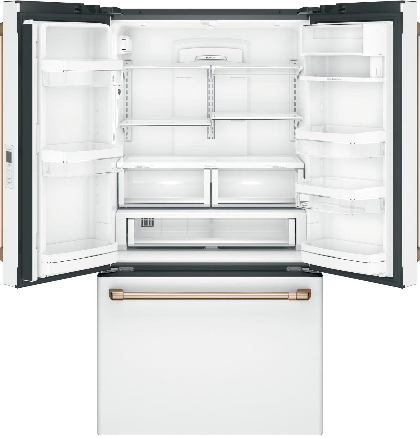 CAFE CWE23SP4MW2 CAFé™ ENERGY STAR® 23.1 Cu. Ft. Smart Counter-Depth French-Door Refrigerator White