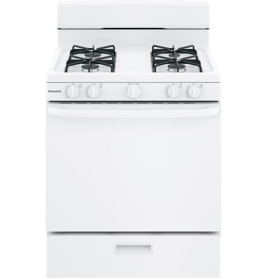 HOTPOINT Hotpoint 30" Free-Standing Gas Range White - RGBS300DMWW