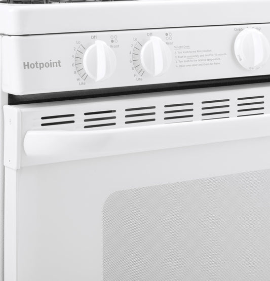 HOTPOINT Hotpoint 30" Free-Standing Gas Range with Cordless Battery Ignition White - RGBS200DMWW