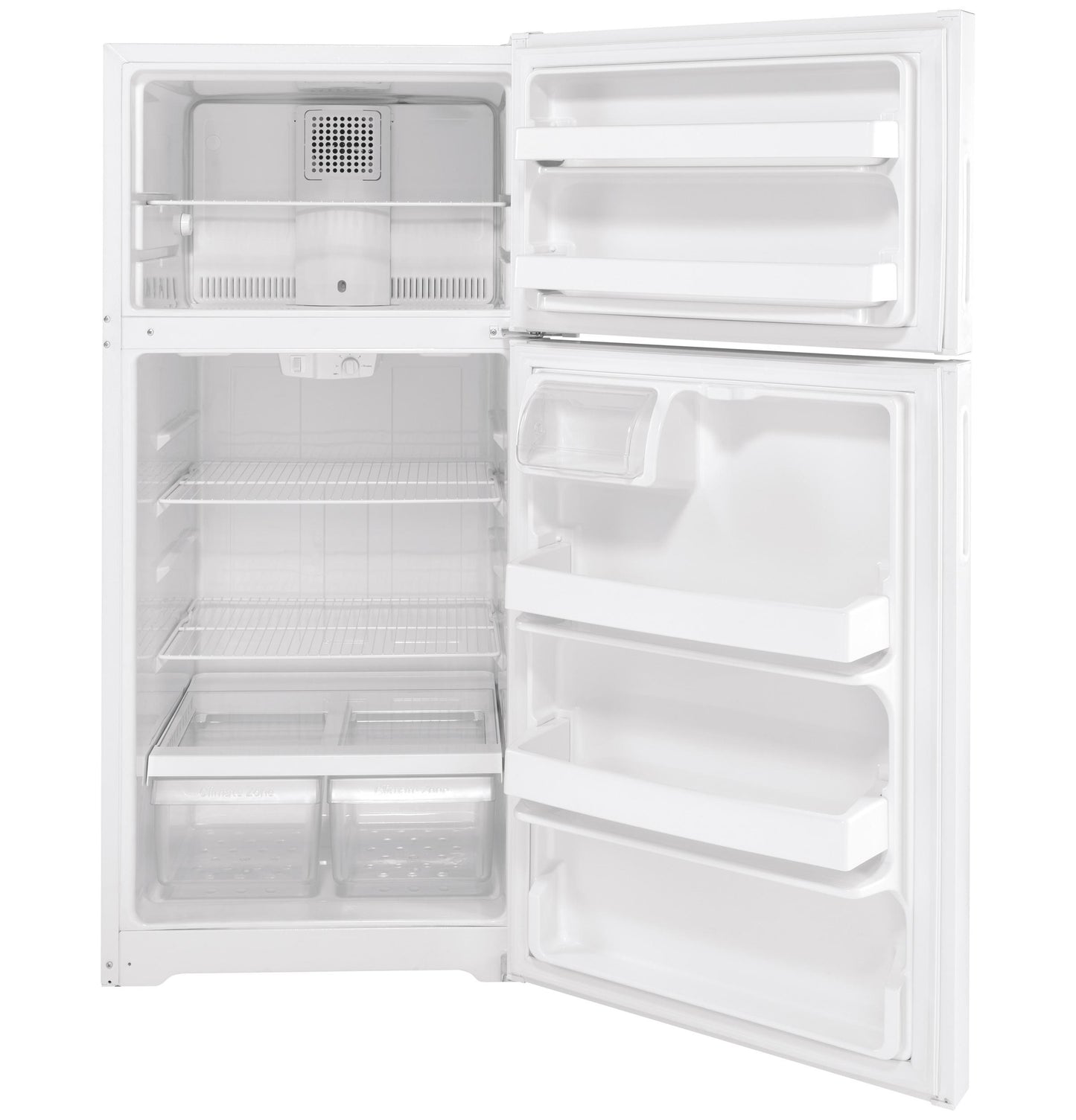 HOTPOINT Hotpoint 15.6 Cu. Ft. Recessed Handle Top-Freezer Refrigerator White - HPS16BTNRWW