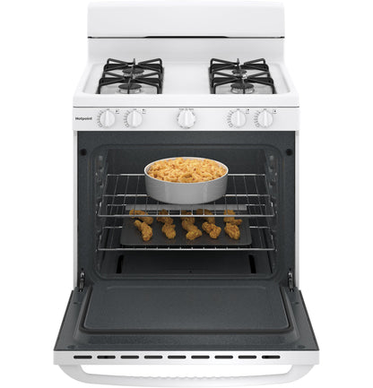 HOTPOINT Hotpoint 30" Free-Standing Gas Range White - RGBS300DMWW