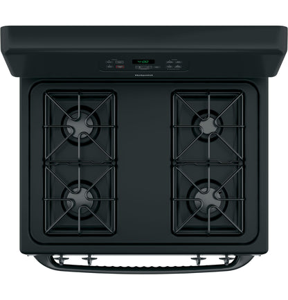 HOTPOINT Hotpoint 30" Free-Standing Standard Clean Gas Range Black - RGBS400DMBB