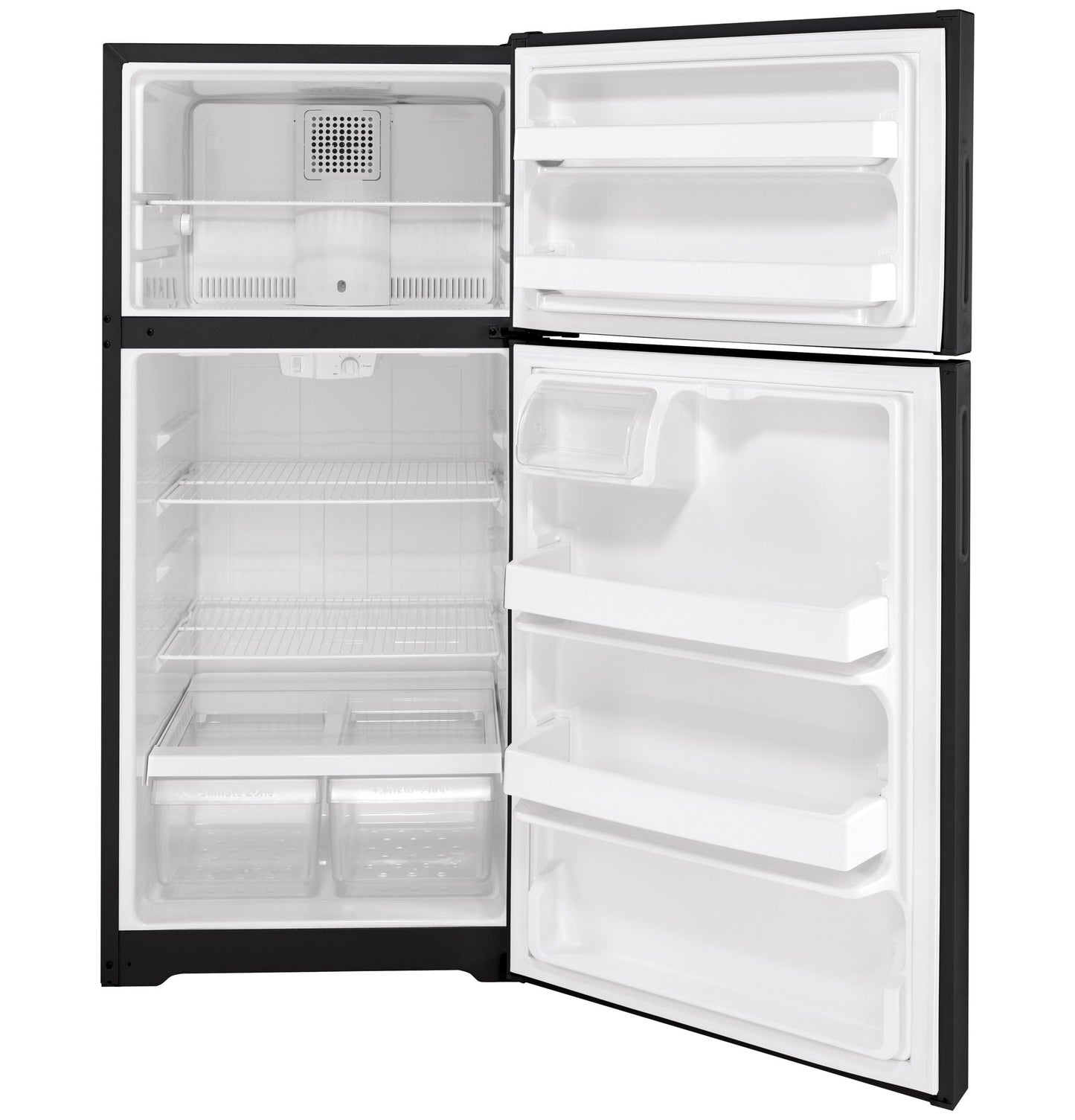 HOTPOINT Hotpoint 15.6 Cu. Ft. Recessed Handle Top-Freezer Refrigerator Black - HPS16BTNRBB