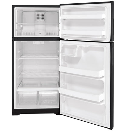 HOTPOINT Hotpoint 15.6 Cu. Ft. Recessed Handle Top-Freezer Refrigerator Black - HPS16BTNRBB
