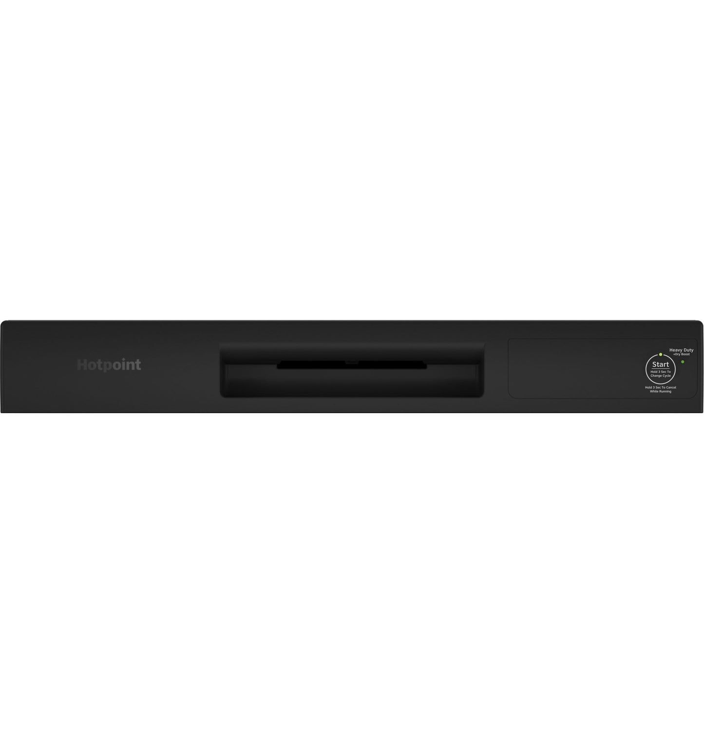 HOTPOINT One Button Dishwasher with Plastic Interior Black - HDF310PGRBB