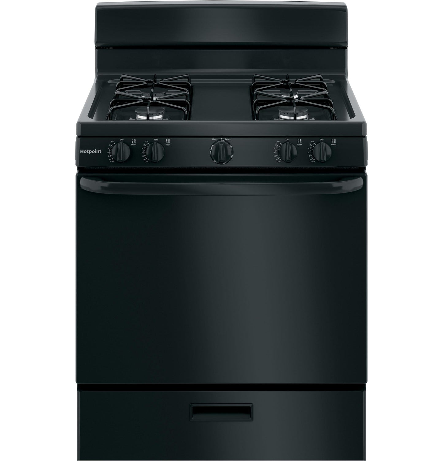 HOTPOINT Hotpoint 30" Free-Standing Gas Range Black - RGBS300DMBB
