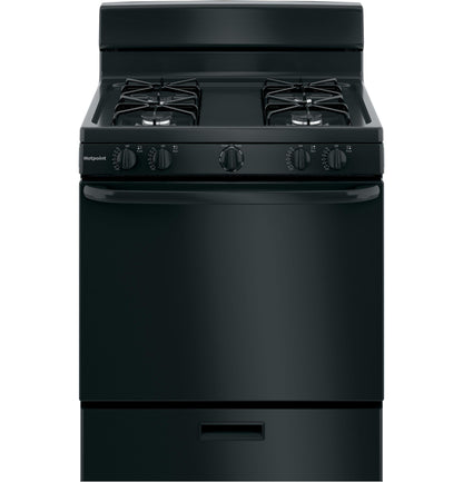 HOTPOINT Hotpoint 30" Free-Standing Gas Range Black - RGBS300DMBB