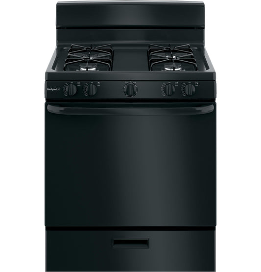 HOTPOINT Hotpoint 30" Free-Standing Gas Range Black - RGBS300DMBB