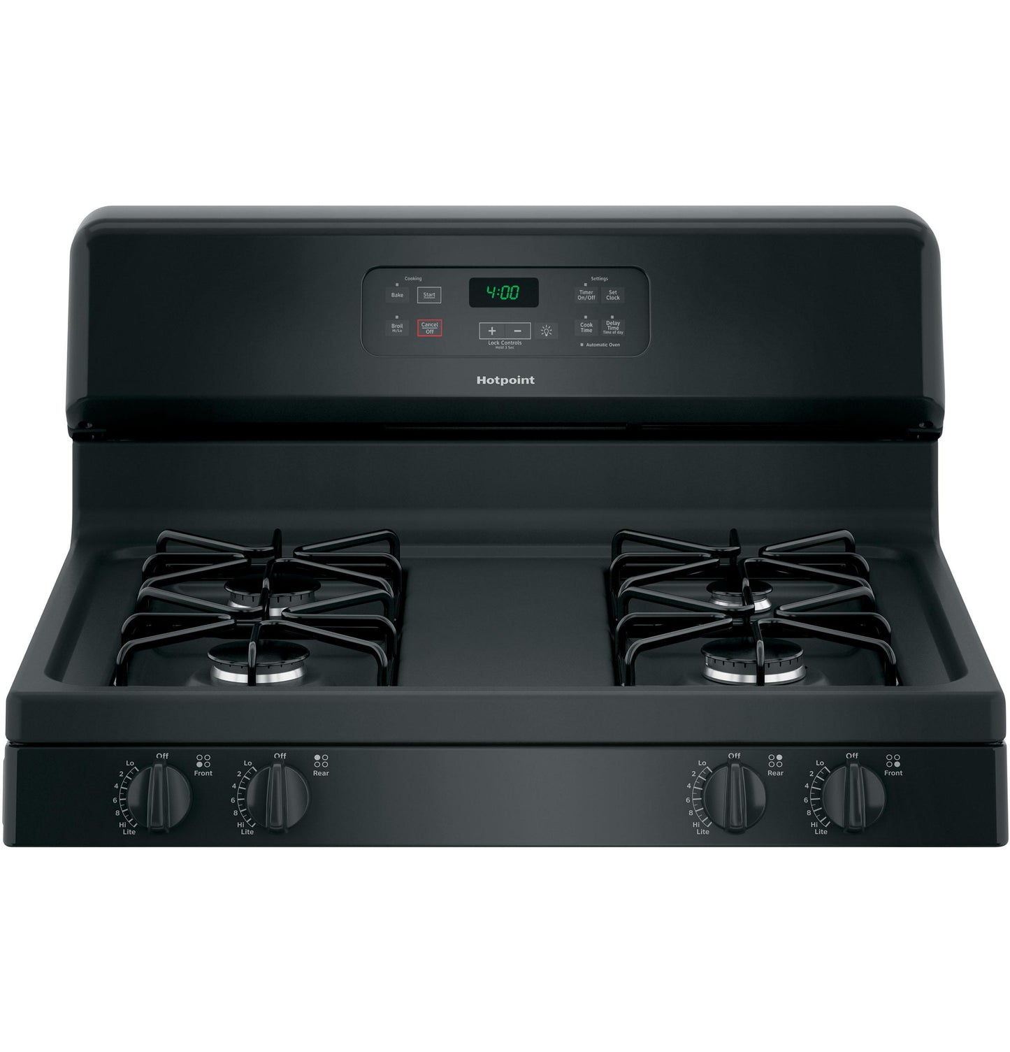 HOTPOINT Hotpoint 30" Free-Standing Standard Clean Gas Range Black - RGBS400DMBB