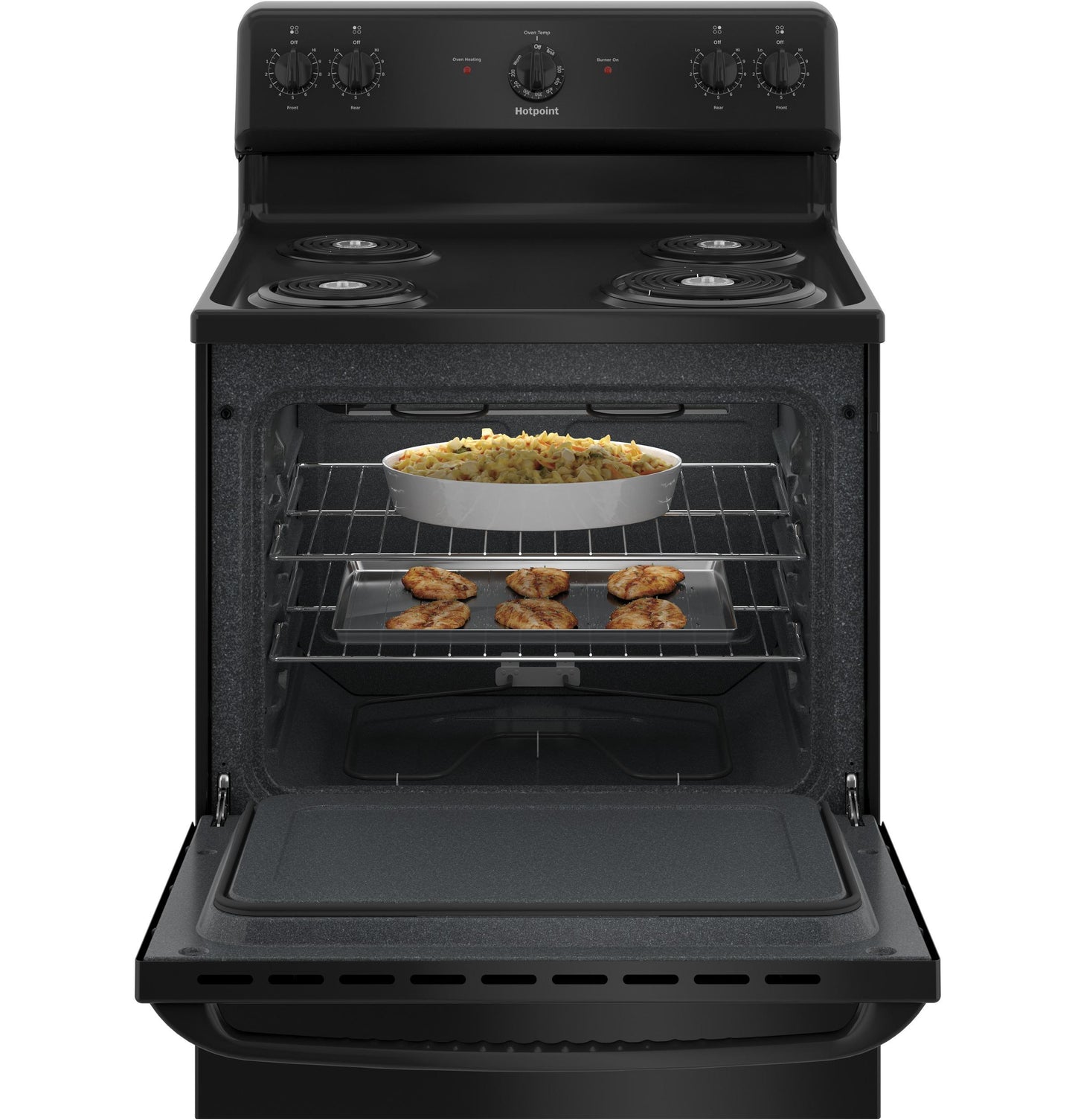HOTPOINT Hotpoint ENERGY STAR 30" Free-Standing Electric Range Black - RBS160DMBB