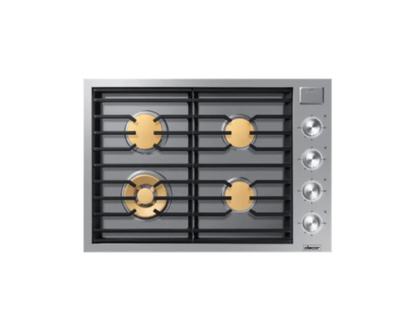 DACOR DTG30M954FS 30" Gas Cooktop, Silver in Stainless Steel, Natural Gas - DTG30M954FS