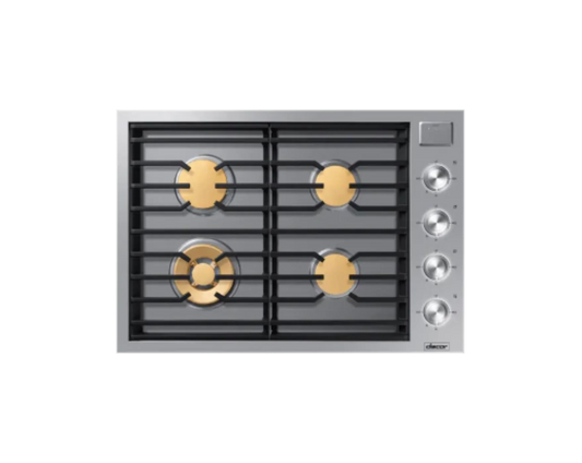 DACOR DTG30M954FS 30" Gas Cooktop, Silver in Stainless Steel, Natural Gas - DTG30M954FS