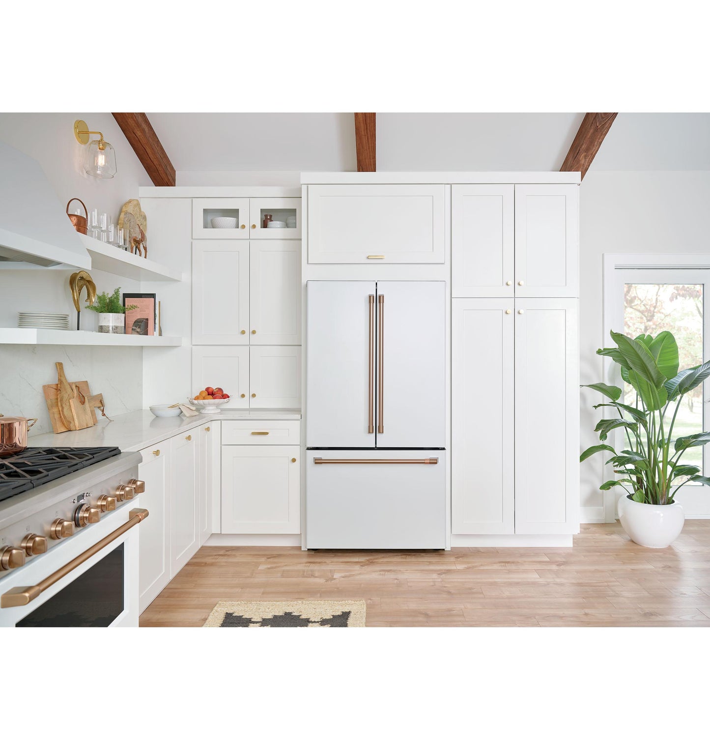 CAFE CWE23SP4MW2 CAFé™ ENERGY STAR® 23.1 Cu. Ft. Smart Counter-Depth French-Door Refrigerator White
