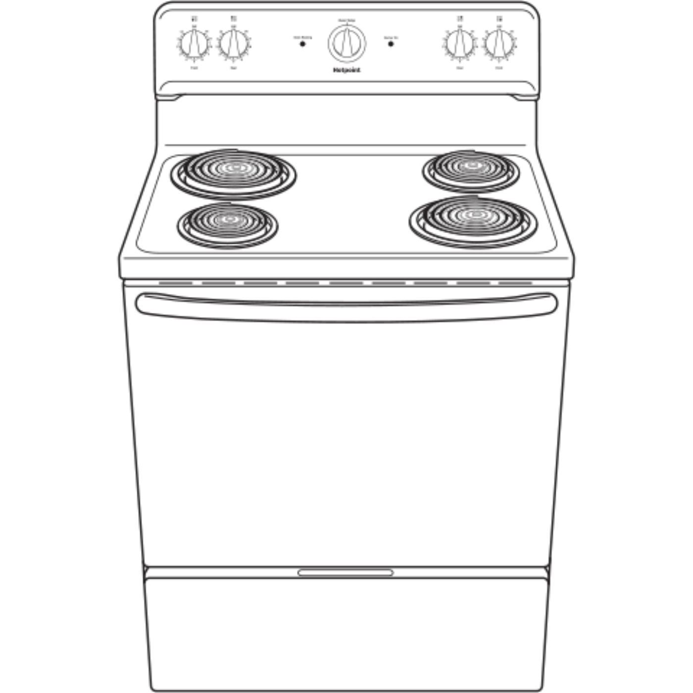 HOTPOINT Hotpoint ENERGY STAR 30" Free-Standing Electric Range Black - RBS160DMBB