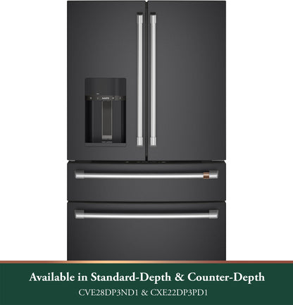 CAFE CVE28DP3ND1 CAFé™ ENERGY STAR® 27.8 Cu. Ft. Smart 4-Door French-Door Refrigerator Black